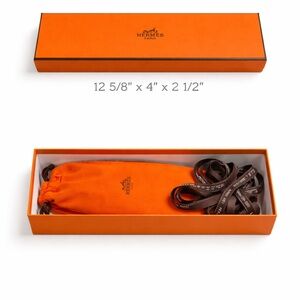 Hermes Orange Box with Brown Ribbon
